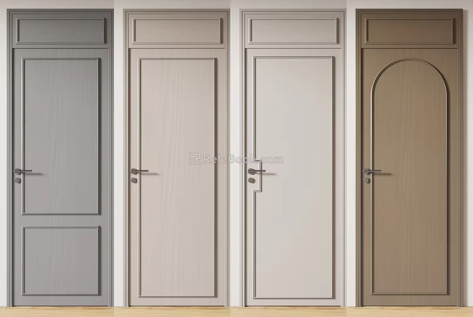 Modern swing door single door 3d model