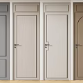 Modern swing door single door 3d model
