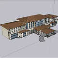 New Chinese-style Office Building Multi-storey Office Building 3d model
