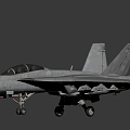 American F18 aircraft 3d model