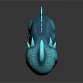 Cute Blue Dragon Like Game Movie Character With Big Shiny Eyes 3D Model Design
