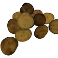 Brown And Light Brown Fresh Organic Potatoes Stacked With Natural Texture