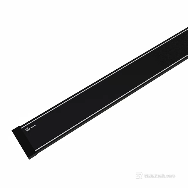 Black Track For Downlights And Spotlights Modern Home Lighting Design 3d model 