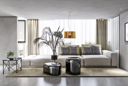 modern living room 3d model