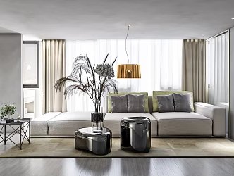 modern living room 3d model