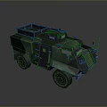 Green Camouflage Military Tank With Heavy Armor And Armored Combat Structure