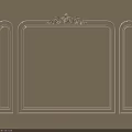 Elegant Gypsum Molding Wall Decoration with Ornate Carvings and Classic Panel Design