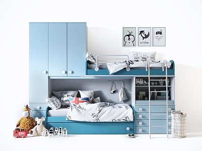 Modern Upper and Lower Bed Double Bed Children's Bed model