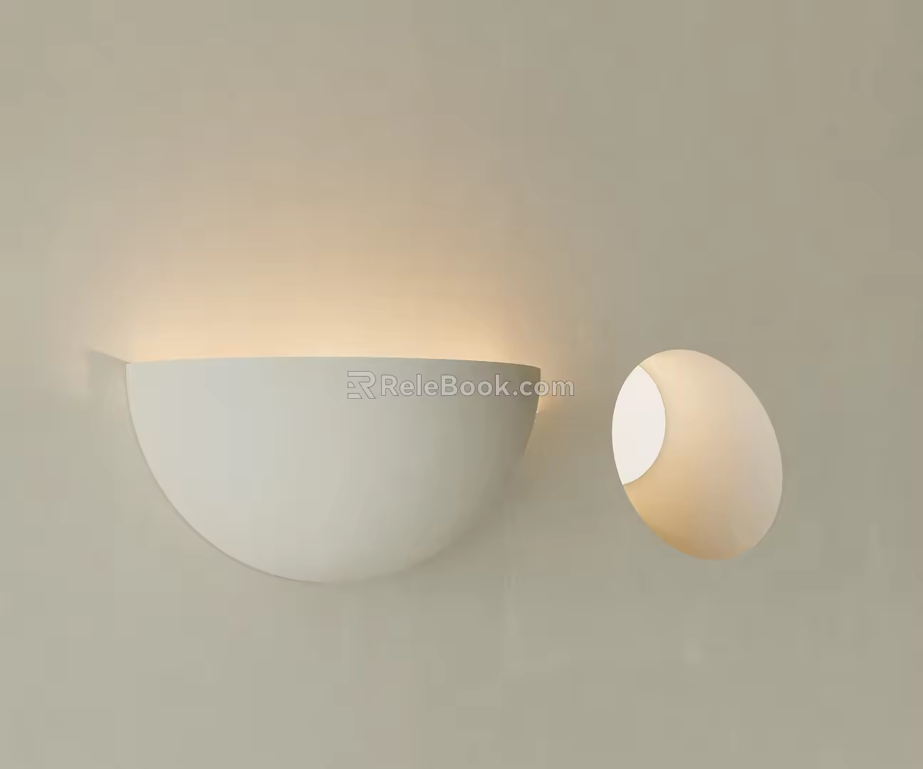 wall lamp gypsum lamp 3d model
