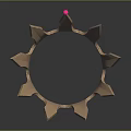Golden Crown with Purple Accents and Reflection on Dark Background