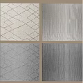 Square Rugs With Geometric Patterns And Textured Woven Design In Neutral Tones 3d model