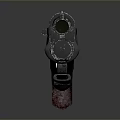 Black Tactical Shotgun With Wooden Stock Metal Barrel And Detailed Body Design