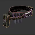 Tactical Gear Belt Featuring Black Red Trim Metal Buckle And Claw Tools