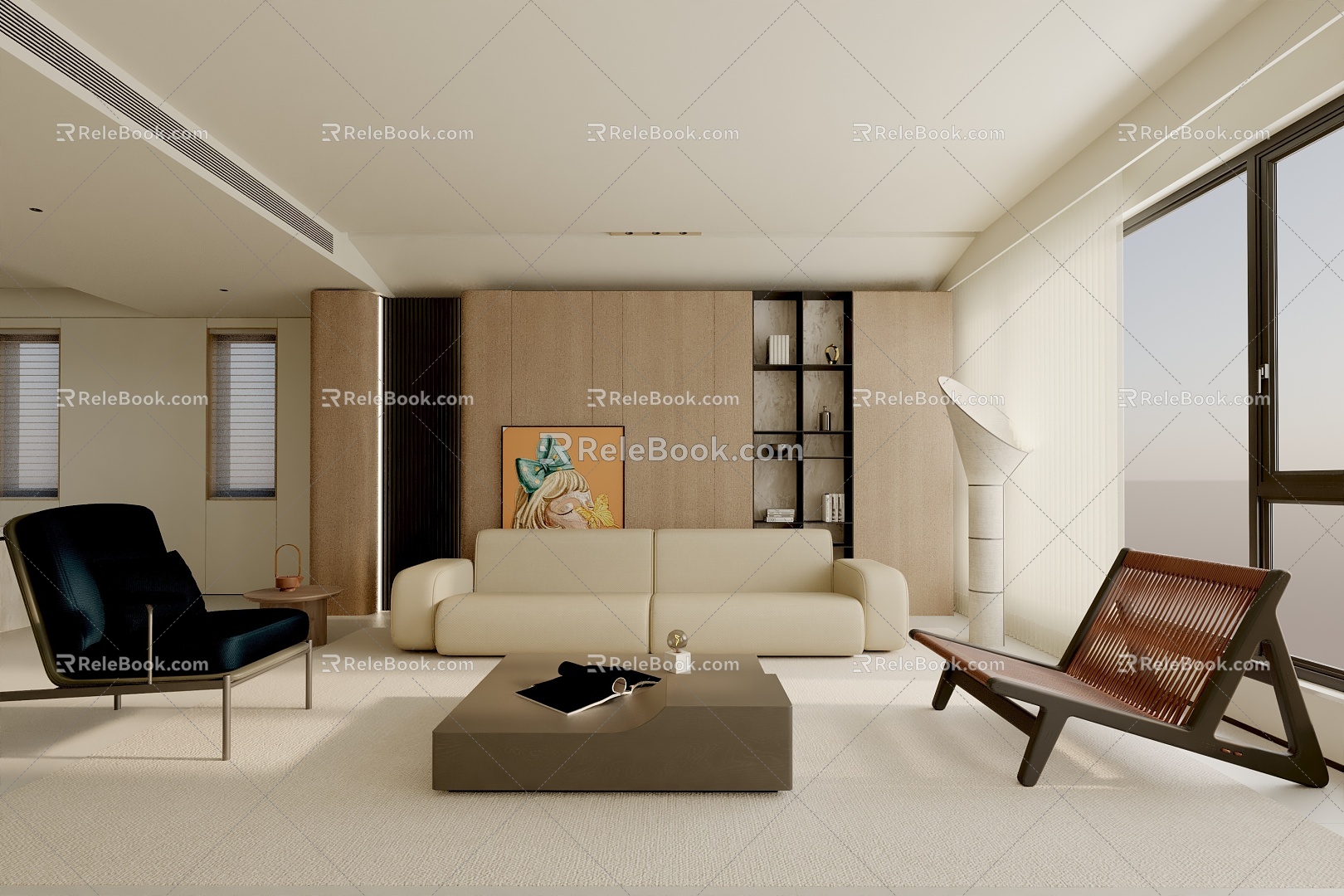 modern living room 3d model