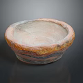 Handmade Ceramic Bowl With Rustic Design And Earth Tones For Daily Use 3d model