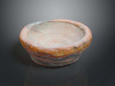 Handmade Ceramic Bowl With Rustic Design And Earth Tones For Daily Use 3d model