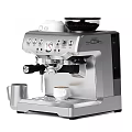 Stainless Steel Coffee Machine With Control Panel And Coffee Cup Kitchen Appliance 3d model