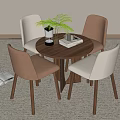 Casual tables and chairs 3d model