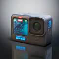GoPro Action Camera With Digital Screen Display And High Resolution Recording Lens 3d model