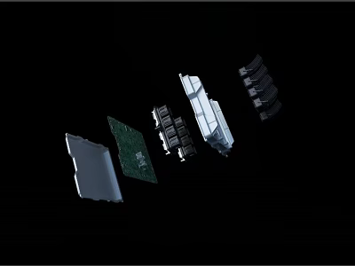 High Quality Industrial Equipment Components Featuring Circuit Boards And Metal Parts 3d model