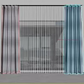 Modern Double Layer Curtains With Sheer And Fabric