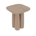 Minimalist Modern Wooden Dining Table With Unique Cone Shaped Legs And Natural Wood Tone