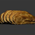 Freshly Baked Golden Brown Braided Bread With Shiny Surface On Dark Background