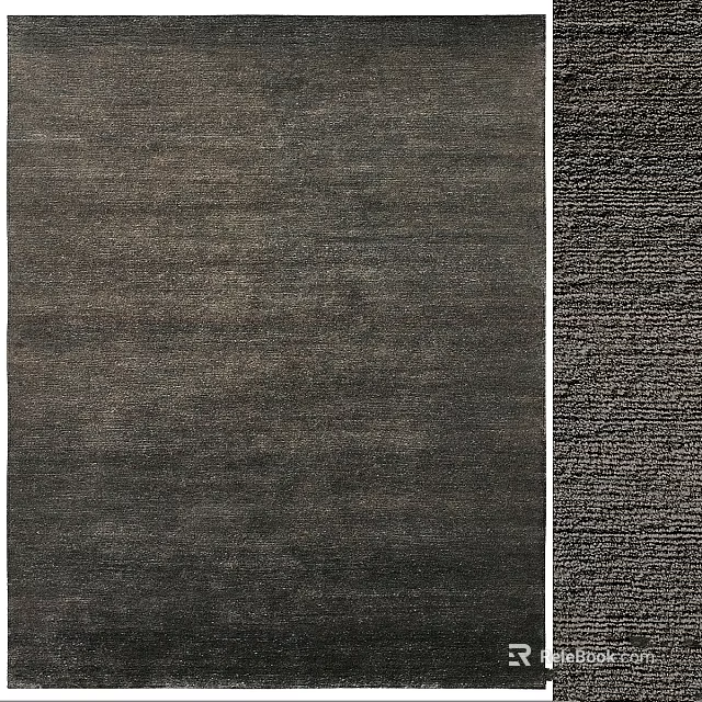 Dark Brown Square Rug With Soft Textured Surface For Living Room Decor 3d model 