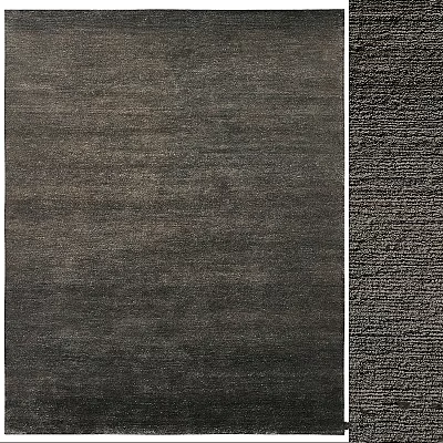 Dark Brown Square Rug With Soft Textured Surface For Living Room Decor 3d model