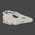 Detailed 3D Rendered Dinosaur Skull With Skeletal Structure And Sharp Teeth