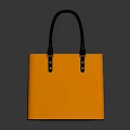 High Quality Yellow Leather Handbag With Black Handles Stylish Classic Fashion Accessory