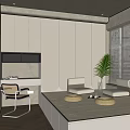 Minimalist Tea Room Interior With Window Seating Woven Cushions Potted Plant Natural Light And Wooden Elements