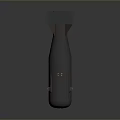 3D Model Of Military Bomb With Cylindrical Dark Gray Metal Body And Square Tail