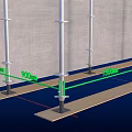 Metal Scaffolding Joint Structure With Hammer For Installation Process