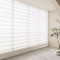 Venetian curtain screen window 3d model