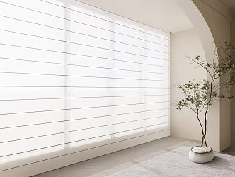 Venetian curtain screen window 3d model