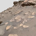Mars Natural Scenic Landscape With Rocky Terrain And Sandy Surface 3d model