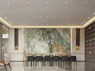 Light Luxury Sales Office 3d model