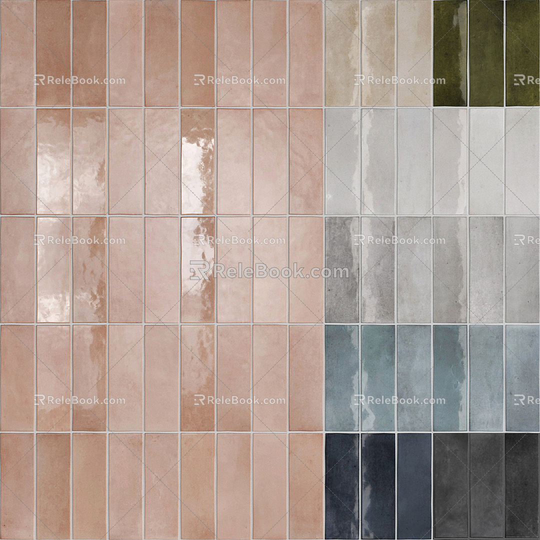 wall tile glazed tile bathroom tile 3d model