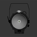 High Quality Black Stage Spotlight With Handle Clear Lens And Metal Frame