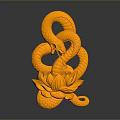 snake cobra venomous snake python reptile cold-blooded animal reptile 3d model