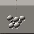 Modern White Spherical Pendant Light With Multiple Glass Balls For Home Interior Decor