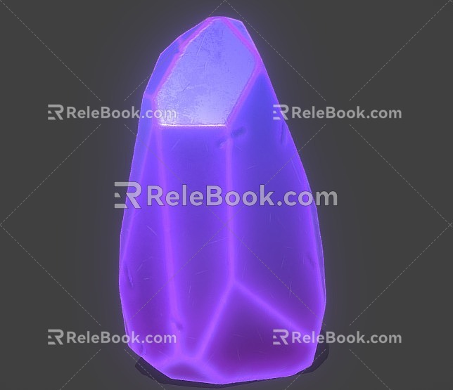 Gem Ore Diamond Rough Crystal Cartoon Crystal 3d model