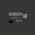 Rustic Wooden Cabin With Blue Roof Transparent Panels Elevated Legs Window Patterned Curtain And White Canopy
