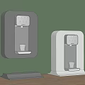 Modern Home Water Dispensers in Gray and White with Digital Display and Cup Holder