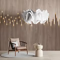 Sofa Single Sofa Model Lamp Coffee Table 3d model