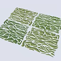 Green Microtopography Design With Varied Patterns And Textures In Four Sections 3d model