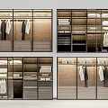Modern Wardrobe Interior Design With Glass Doors Shelves And Hanging Storage