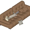 Middle-style multiplayer sofa 3d model
