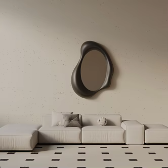 Modern three-seat sofa 3d model